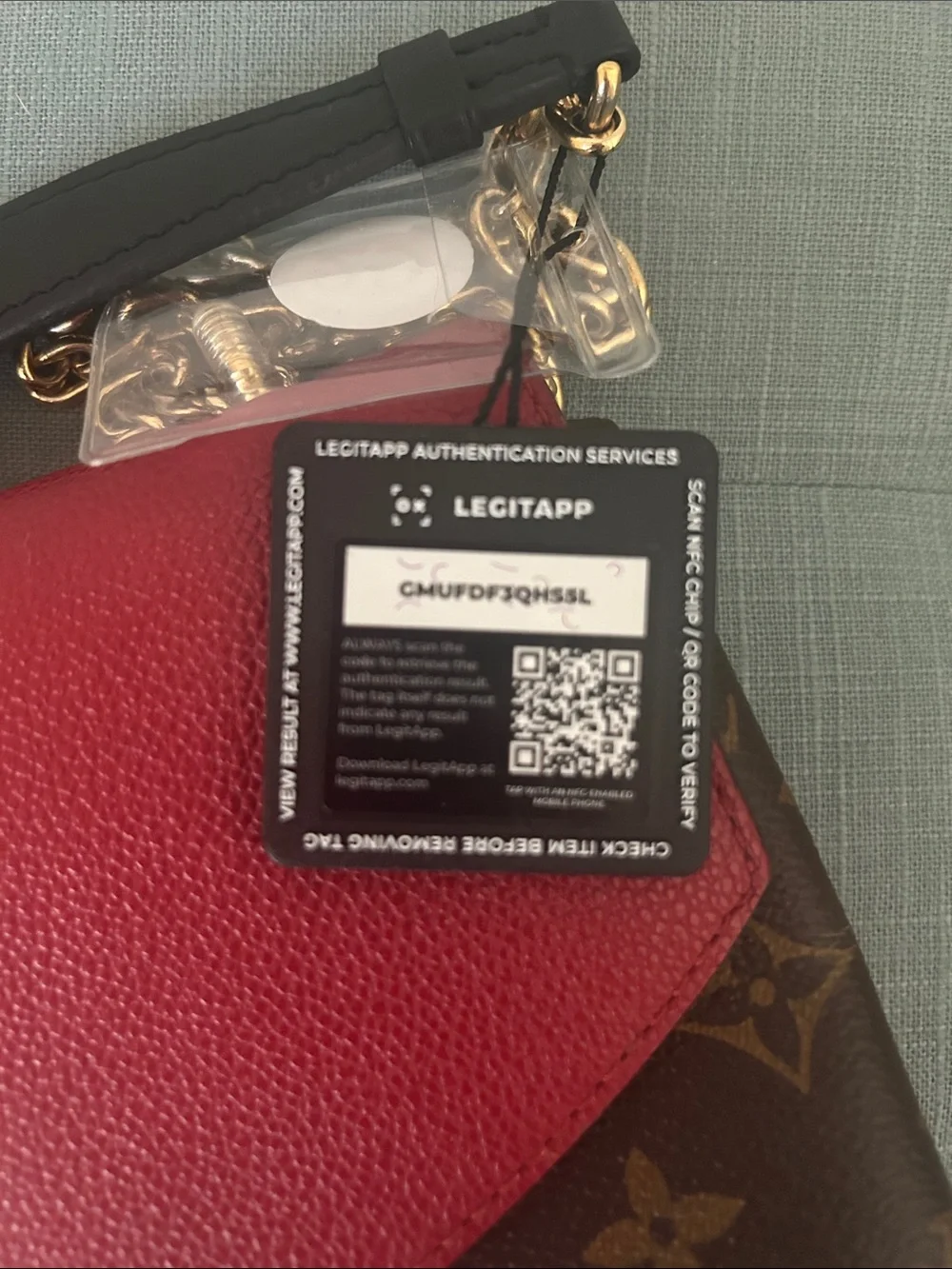 Louis Vuitton red leather